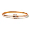 Hzmer Jewellery Women's Rose Gold Radiance Loop Bracelet In Gold