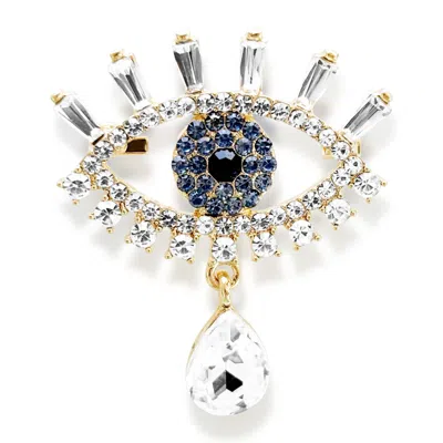 Hzmer Jewellery Women's Silver Nostalgia Evil Eye Protection Brooch