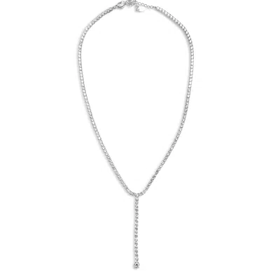 Hzmer Jewellery Women's Silver Nostalgia Sparkle Y Necklace