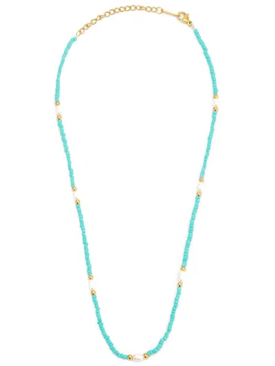 Hzmer Jewelry Beaded Necklace In Blue