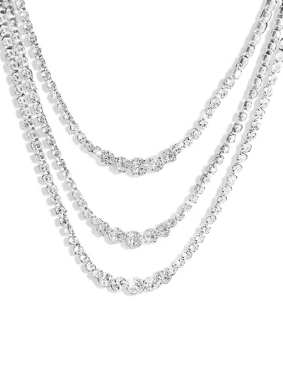 Hzmer Jewelry Crystal-embellished Necklace In シルバートーン