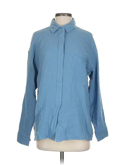 Pre-owned I Am Long Sleeve Button Down Shirt In Blue
