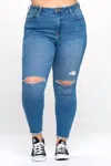 I & M Jeans Curvy Ariana Skinny Jeans In Medium Wash In Multi