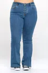 I & M Jeans Curvy High Rise Bootcut Jeans In Light Blue In Blue