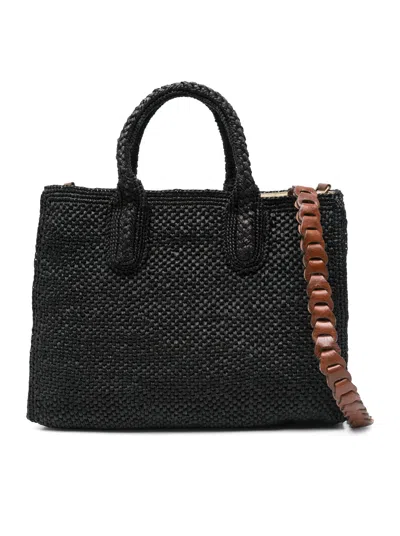 I Beliv Rary Raffia Bag In Black