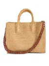 I Beliv Rary Tea Raffia Bag In Nude & Neutrals