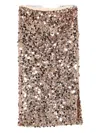 Iblues Attila Sequin-embellished Midi Skirt In Gold