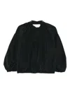 Iblues Balloon-sleeve Button Jacket In Black