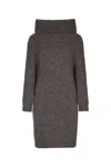 Iblues High-neck Sweater Dress In Multi