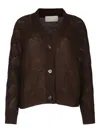 I Blues Chunky-knit Cardigan In Brown