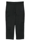 I Blues Cotton Cropped Trousers