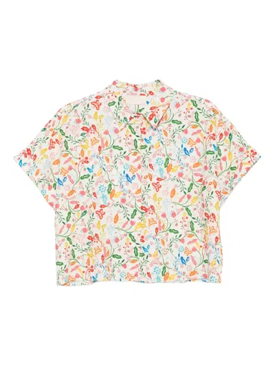 I Blues Floral-print Shirt In Neutral