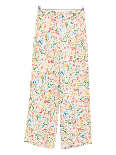 I Blues Floral-print Trousers In Multi