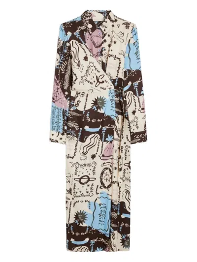 I Blues Graphic-print Dress In Multi