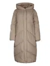 Iblues Hooded Puffer Coat In Neutrals