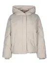 Iblues Hooded Puffer Jacket In White