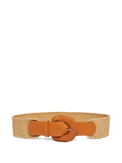I Blues Leather-buckle Belt In Brown