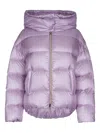 Iblues Maine Hooded Quilted Jacket In Purple