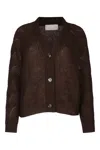 I Blues Chunky-knit Cardigan In Brown
