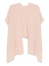 I Blues Short-sleeve Silk Cardigan In Pink