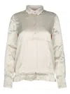 Shop I Blues Silk Button-up Shirt In White