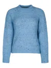 I BLUES SPECKLED-KNIT SWEATER