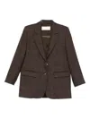 I Blues Textured Two-button Blazer In Gray