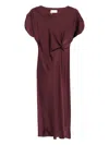 Iblues Twist-detail Midi Dress In Brown