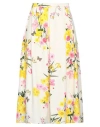 I Blues Woman Midi Skirt Ivory Size 10 Polyester, Elastane In White