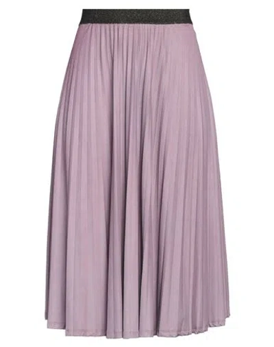 Iblues I Blues Woman Midi Skirt Lilac Size 6 Polyester, Elastane In Purple