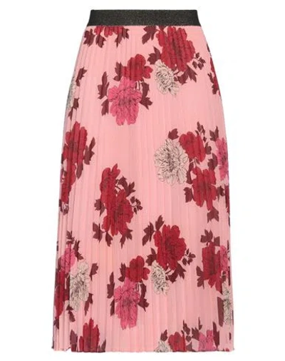 I Blues Woman Midi Skirt Pink Size 8 Polyester