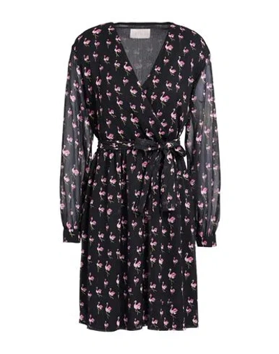 I Blues Woman Mini Dress Black Size 8 Polyester