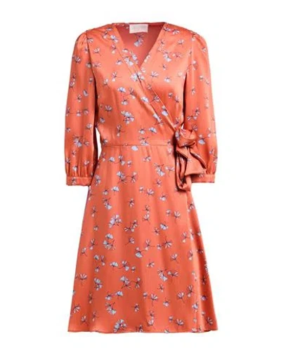 I Blues Woman Mini Dress Rust Size 8 Polyester