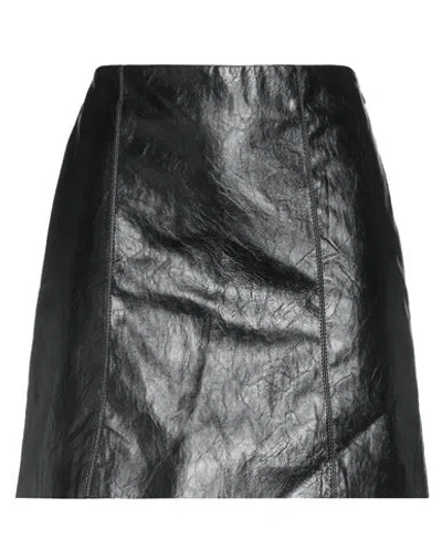 I Blues Woman Mini Skirt Black Size 4 Viscose, Polyester, Cotton, Metallic Fiber
