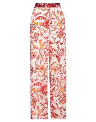 I Blues Woman Pants Beige Size 6 Polyester
