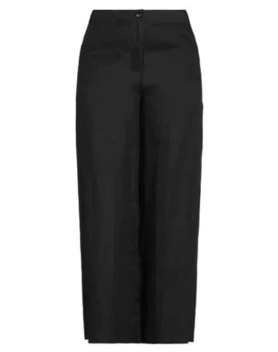 Iblues I Blues Woman Pants Black Size 8 Linen