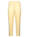 Iblues I Blues Woman Pants Pastel Yellow Size 6 Polyester, Viscose, Elastane