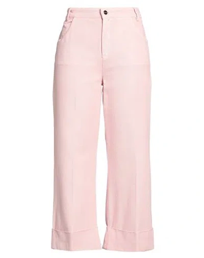 I Blues Woman Pants Pink Size 8 Lyocell, Cotton