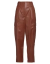 I Blues Woman Pants Tan Size 8 Polyester, Polyurethane In Brown