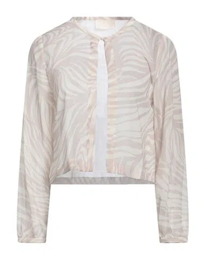 I Blues Woman Shirt Beige Size 8 Polyester