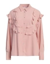 I Blues Woman Shirt Blush Size 10 Acetate, Silk In Pink