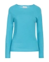 Iblues I Blues Woman Sweater Azure Size L Wool, Cashmere, Elastane In Blue