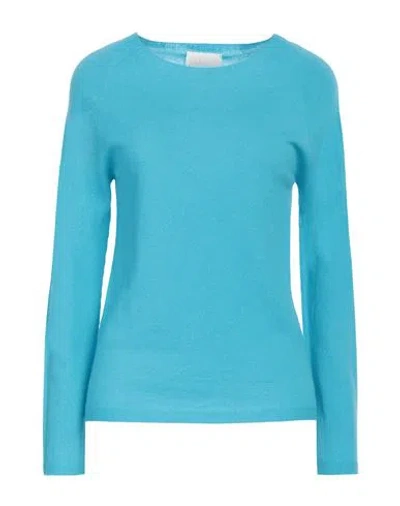 I Blues Woman Sweater Azure Size L Wool, Cashmere, Elastane