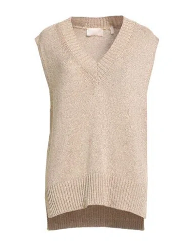 I Blues Woman Sweater Sand Size S Viscose, Metallic Fiber