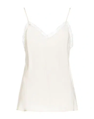 Iblues I Blues Woman Top Ivory Size 10 Viscose, Polyamide In White