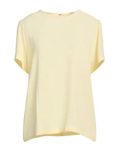 Iblues I Blues Woman Top Pastel Yellow Size 12 Acetate, Silk