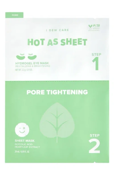 I Dew Care Hot As Sheet Pore Tightening Eye & Sheet Mask Set In Green