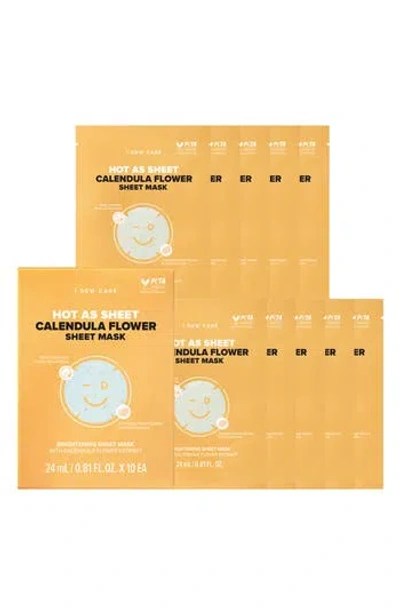 I Dew Care How As Calendula Flower 10-piece Sheet Mask Set In Transparent