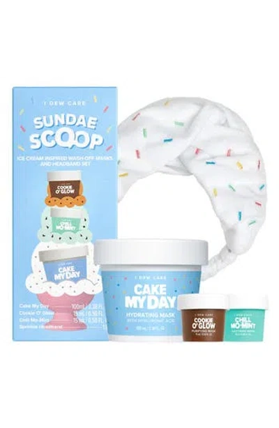 I Dew Care Sunday Scoop Wash Off Masks & Headband Set In No Color