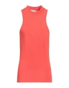 I Heart Woman Top Orange Size L Viscose, Polyamide In Orange